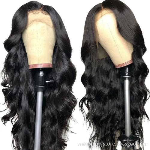 Human Hair Lace Front Wig Factory Price 13*4 Wholesale Cuticle Aligned Unprocessed 4*4 Brazilian Hair Water Wave Kinky Curly